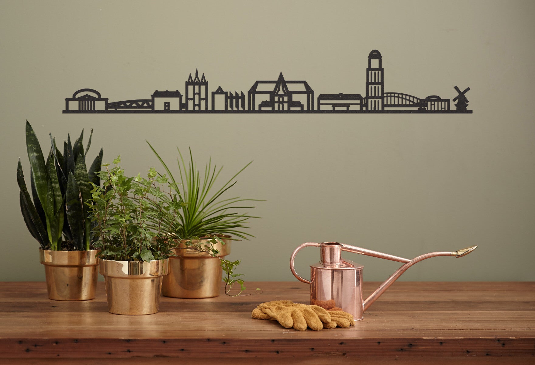 City shape skyline Zwolle zwart 90 cm